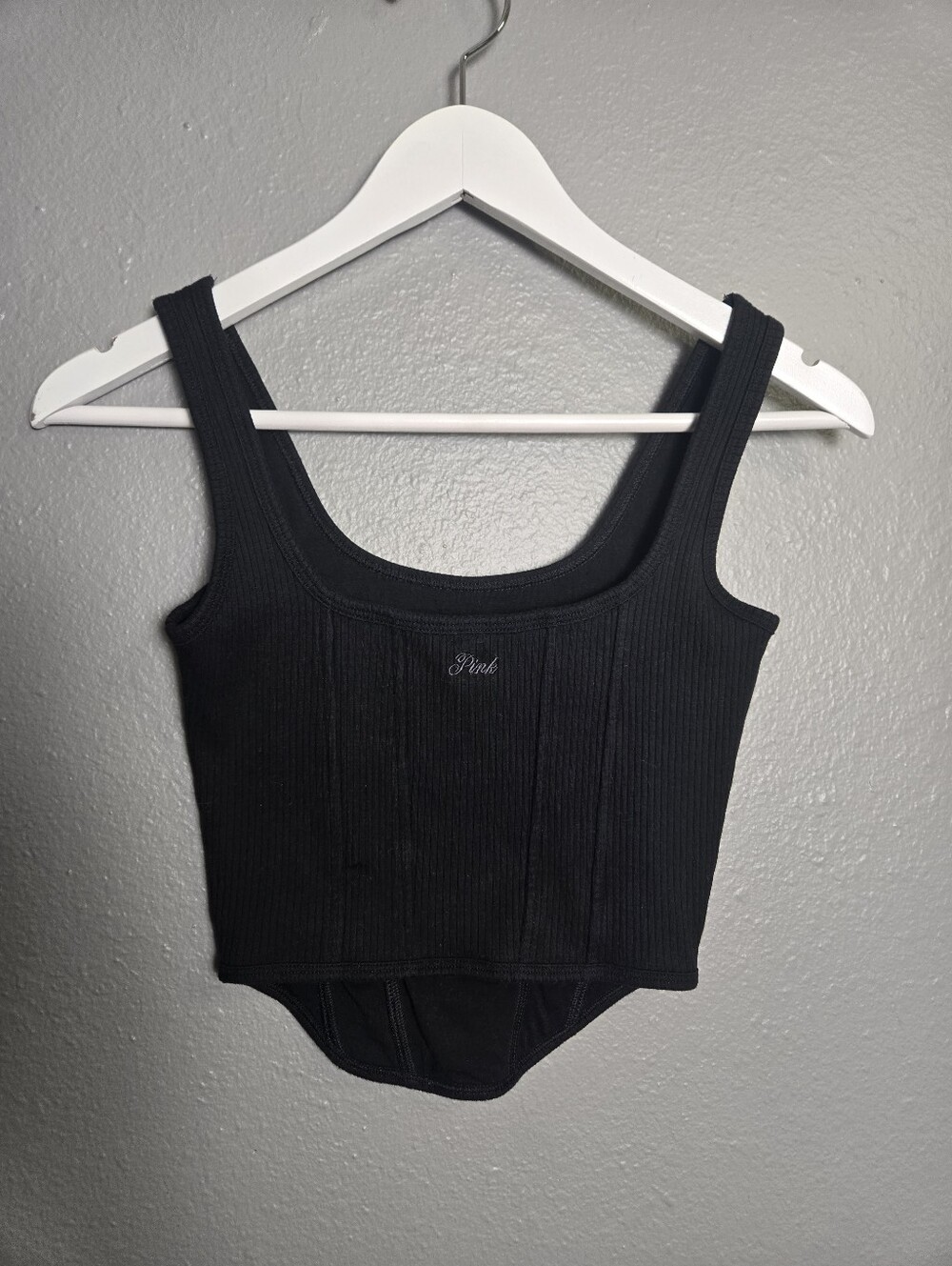 PINK Victoria's Secret Black Corset Bralette Size Small